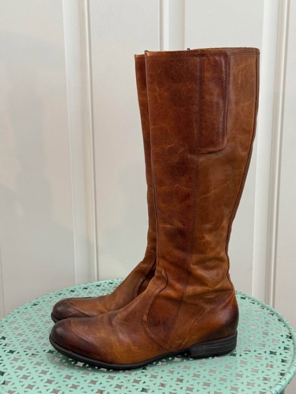 NWOT Kenneth Cole Brown Italian Leather Riding Boots - 8